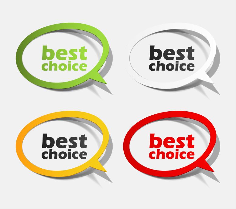 free vector Best Choice Sticker Collection